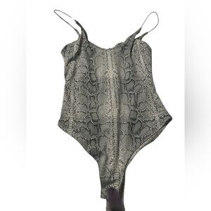 Snakeskin Print Bodysuit
